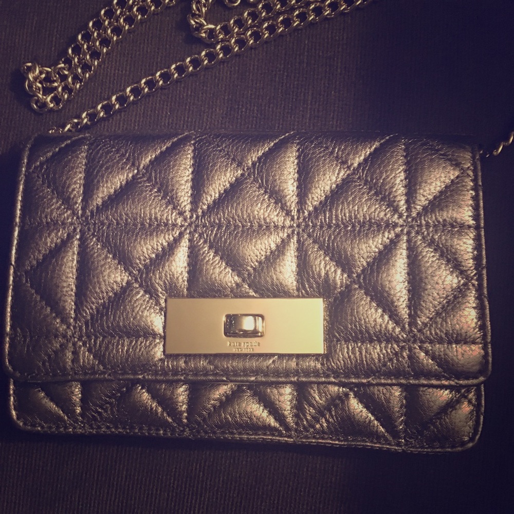 Silver Kate Spade clutch